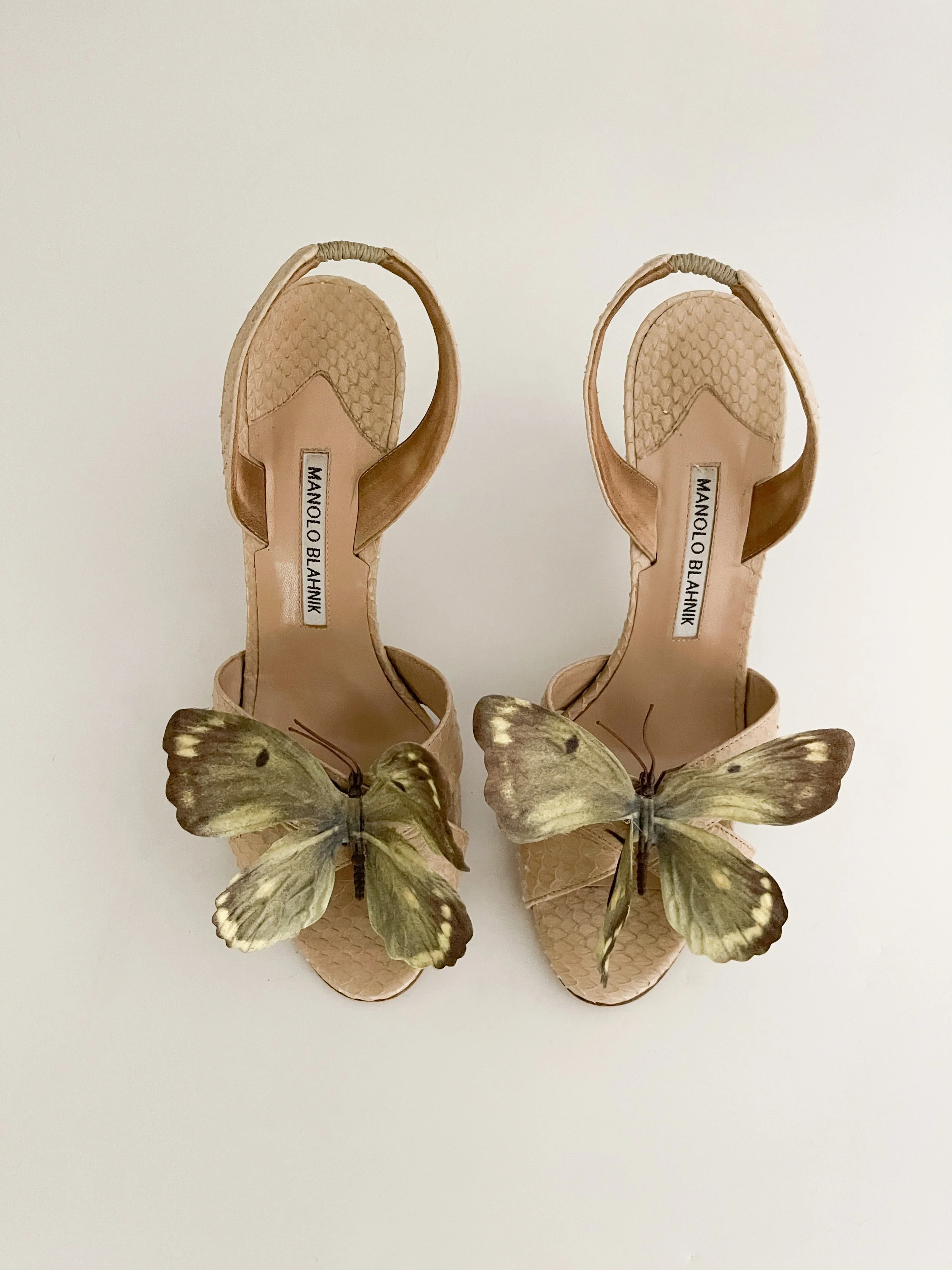 Chanel Leather Camellia Canvas Slingback Heels (US 10 / IT